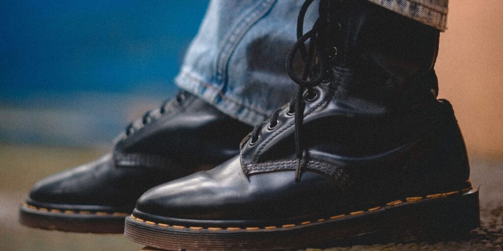 black dr.martens with jeans