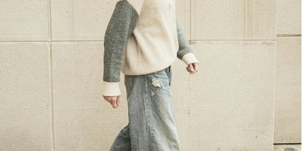 Casual jeans and jumper fashion